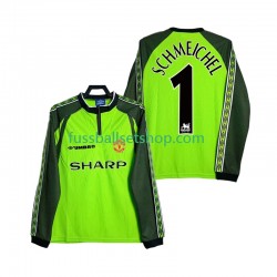 Günstige Fußball Trikotsatz Manchester United SCHMEICHEL 1 2000 Torwart Retro Herren Heimtrikot 1998 Langarm