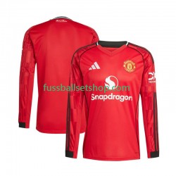 Günstige Fußball Trikotsatz Manchester United Herren Heimtrikot 2025-2026 Langarm