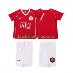 Günstige Fußball Trikotsatz Manchester United 2007 Retro Kinder Heimtrikot 2006 Kurzarm