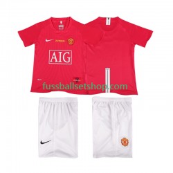 Günstige Fußball Trikotsatz Manchester United Champions League 2007 Retro Kinder Heimtrikot 2008 Kurzarm