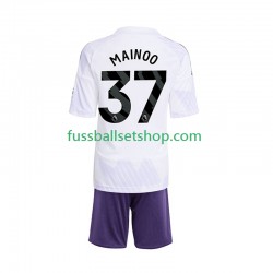 Günstige Fußball Trikotsatz Manchester United Kobbie Mainoo 37 Kinder Auswärtstrikot 2025-2026 Kurzarm