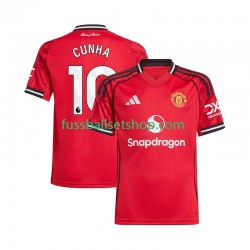 Günstige Fußball Trikotsatz Manchester United Matheus Cunha 10 Herren Heimtrikot 2025-2026 Kurzarm