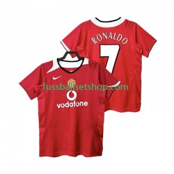 Günstige Fußball Trikotsatz Manchester United RONALDO 7 2005 Retro Herren Heimtrikot 2006 Kurzarm