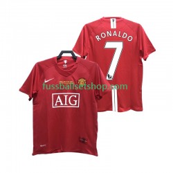 Günstige Fußball Trikotsatz Manchester United RONALDO 7 2007 Retro Herren Heimtrikot 2008 Kurzarm