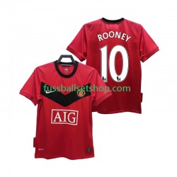 Günstige Fußball Trikotsatz Manchester United ROONEY 10 2009 Retro Herren Heimtrikot 2010 Kurzarm