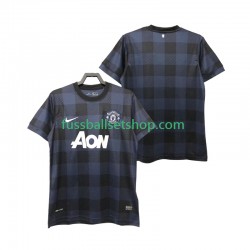 Günstige Fußball Trikotsatz Manchester United 2013 2014 Retro Herren Auswärtstrikot Kurzarm