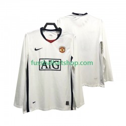 Günstige Fußball Trikotsatz Manchester United Premier League 2009 Retro Herren Auswärtstrikot 2008 Langarm