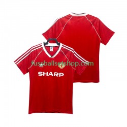 Günstige Fußball Trikotsatz Manchester United 1988 1990 Retro Herren Heimtrikot Kurzarm