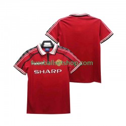 Günstige Fußball Trikotsatz Manchester United Retro Herren Heimtrikot 1998 1999 Kurzarm