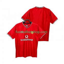 Günstige Fußball Trikotsatz Manchester United 2000 Retro Herren Heimtrikot 2002 Kurzarm