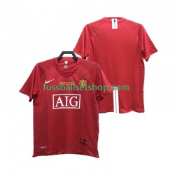 Günstige Fußball Trikotsatz Manchester United 2007 Retro Herren Heimtrikot 2008 Kurzarm