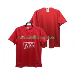 Günstige Fußball Trikotsatz Manchester United Premier League 2007 Retro Herren Heimtrikot 2008 Kurzarm