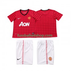 Günstige Fußball Trikotsatz Manchester United 2012 2013 Retro Kinder Heimtrikot Kurzarm