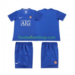 Günstige Fußball Trikotsatz Manchester United 2009 Retro Kinder Ausweichtrikot 2008 Kurzarm