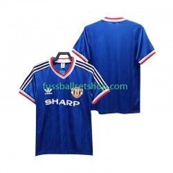 Günstige Fußball Trikotsatz Manchester United 1986 1988 Retro Herren Ausweichtrikot Kurzarm