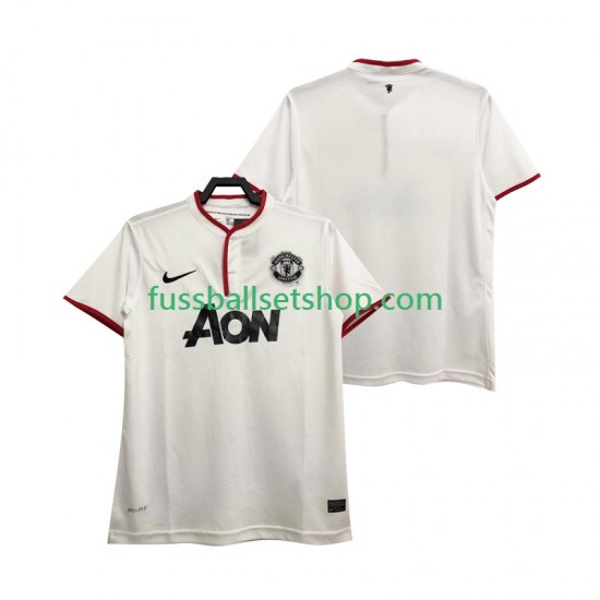 Günstige Fußball Trikotsatz Manchester United 2013 2014 Retro Herren Ausweichtrikot Kurzarm