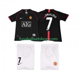 Günstige Fußball Trikotsatz Manchester United Ronaldo 7 2007 Retro Kinder Auswärtstrikot 2008 Kurzarm