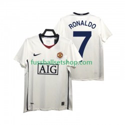 Günstige Fußball Trikotsatz Manchester United Ronaldo 7 Premier League 2009 Retro Herren Auswärtstrikot 2008 Kurzarm
