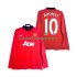 Günstige Fußball Trikotsatz Manchester United Rooney 10 2013 2014 Retro Herren Heimtrikot Langarm