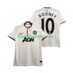 Günstige Fußball Trikotsatz Manchester United Rooney 10 2013 2014 Retro Herren Ausweichtrikot Kurzarm