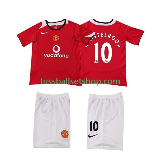 Günstige Fußball Trikotsatz Manchester United Ruud van Nistelrooy 2005 Retro Kinder Heimtrikot 2006 Kurzarm