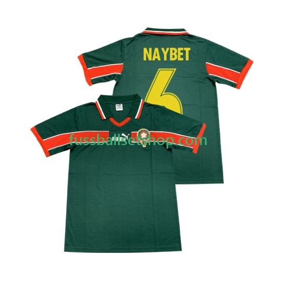 Günstige Fußball Trikotsatz Marokko NAYBET 6 Retro Herren Heimtrikot 1998 Kurzarm