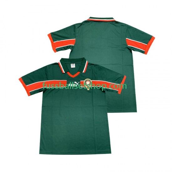 Günstige Fußball Trikotsatz Marokko Retro Herren Heimtrikot 1998 Kurzarm
