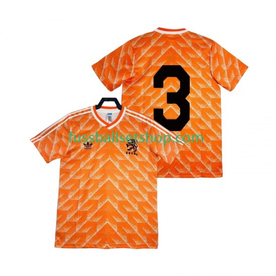 Günstige Fußball Trikotsatz Niederlande 3 1988 Retro Herren Heimtrikot Kurzarm