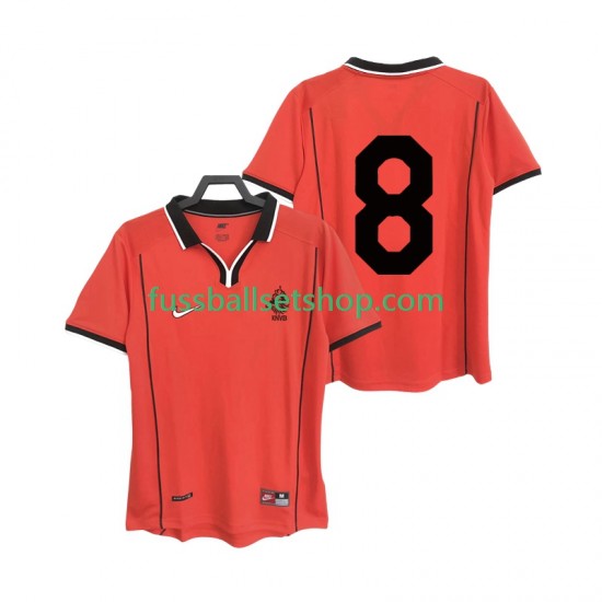 Günstige Fußball Trikotsatz Niederlande 8 Retro Herren Heimtrikot 1998 Kurzarm