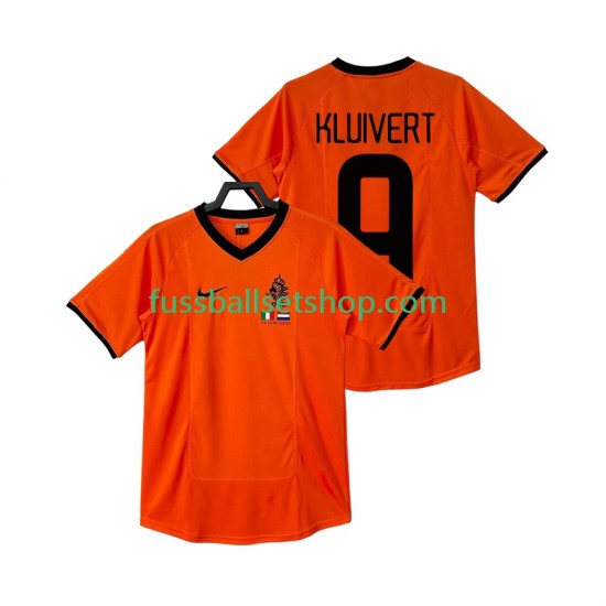 Günstige Fußball Trikotsatz Niederlande KLUIVERT 9 2000 Retro Herren Heimtrikot Kurzarm
