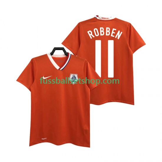Günstige Fußball Trikotsatz Niederlande ROBBEN 11 Retro Herren Heimtrikot 2008 Kurzarm