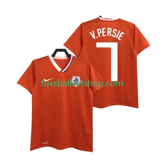Günstige Fußball Trikotsatz Niederlande Robin van Persie 7 Retro Herren Heimtrikot 2008 Kurzarm