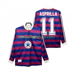 Günstige Fußball Trikotsatz Newcastle United ASPRILLA 11 1995 1997 Retro Herren Auswärtstrikot Langarm