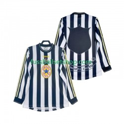 Günstige Fußball Trikotsatz Newcastle United 1997 Retro Herren Heimtrikot 1999 Langarm