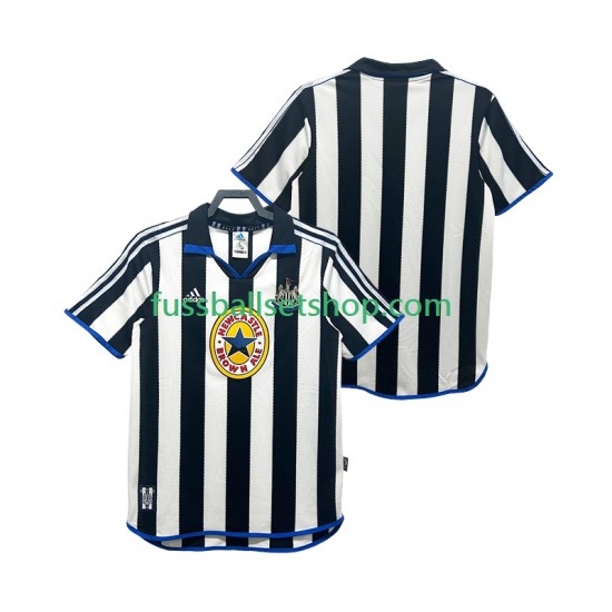 Günstige Fußball Trikotsatz Newcastle United 2000 Retro Herren Heimtrikot 1999 Kurzarm