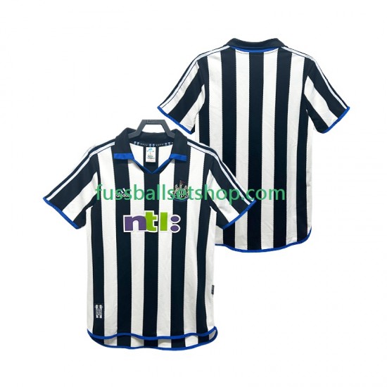 Günstige Fußball Trikotsatz Newcastle United 2000 2001 Retro Herren Heimtrikot Kurzarm