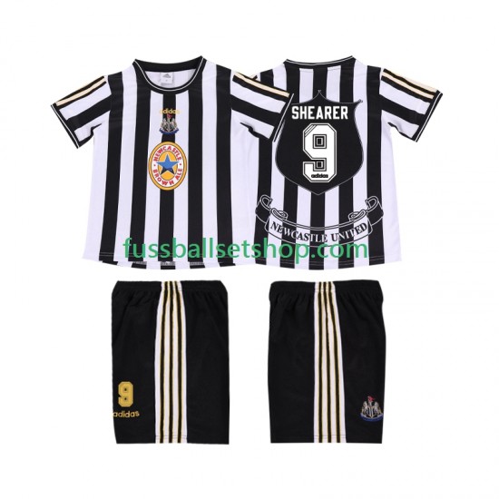 Günstige Fußball Trikotsatz Newcastle United SHEARER 9 1997 Retro Kinder Heimtrikot 1999 Kurzarm