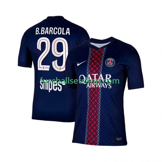 Günstige Fußball Trikotsatz Paris Saint-Germain Bradley Barcola 29 Herren Heimtrikot 2025-2026 Kurzarm