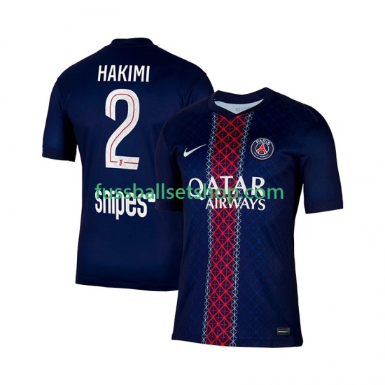Günstige Fußball Trikotsatz Paris Saint-Germain Hakimi 2 Herren Heimtrikot 2025-2026 Kurzarm