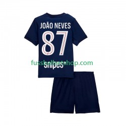 Günstige Fußball Trikotsatz Paris Saint-Germain Joao Neves 87 Kinder Heimtrikot 2025-2026 Kurzarm