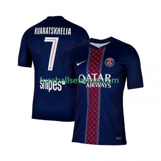 Günstige Fußball Trikotsatz Paris Saint-Germain Khvicha Kvaratskhelia 7 Herren Heimtrikot 2025-2026 Kurzarm