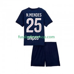 Günstige Fußball Trikotsatz Paris Saint-Germain Nuno Mendes 25 Kinder Heimtrikot 2025-2026 Kurzarm