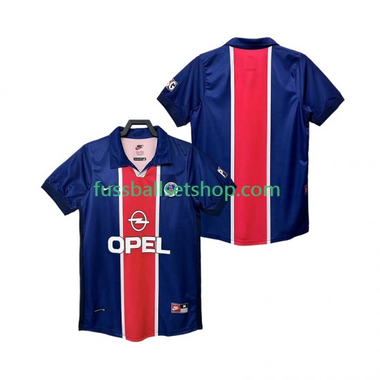 Günstige Fußball Trikotsatz Paris Saint-Germain Retro Herren Heimtrikot 1998 1999 Kurzarm