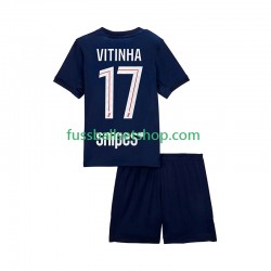 Günstige Fußball Trikotsatz Paris Saint-Germain Vitinha 17 Kinder Heimtrikot 2025-2026 Kurzarm