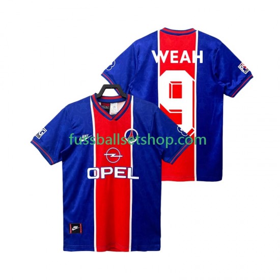 Günstige Fußball Trikotsatz Paris Saint-Germain WEAH 9 1995 1996 Retro Herren Heimtrikot Kurzarm