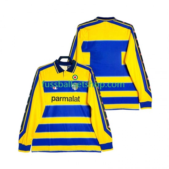 Günstige Fußball Trikotsatz Parma 2000 Retro Herren Heimtrikot 1999 Langarm