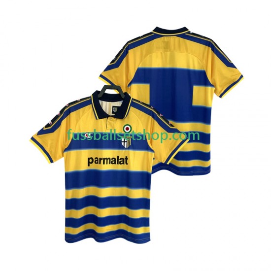 Günstige Fußball Trikotsatz Parma 2000 Retro Herren Heimtrikot 1999 Kurzarm