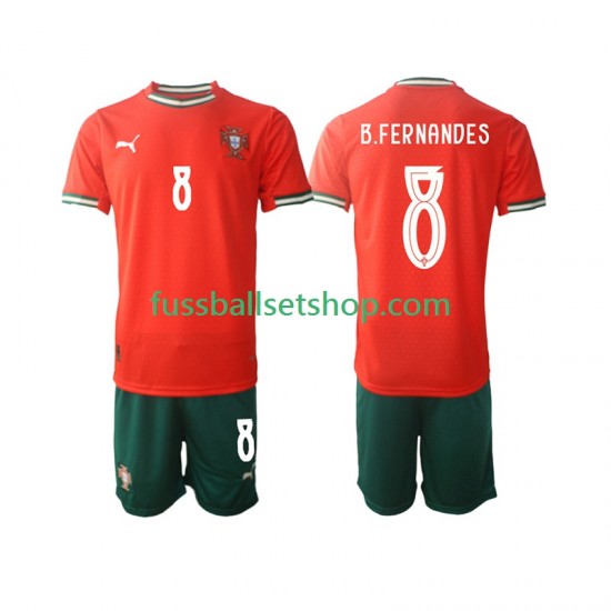 Günstige Fußball Trikotsatz Portugal Bruno Fernandes 8 Kinder Heimtrikot 2025-2026 Kurzarm