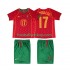 Günstige Fußball Trikotsatz Portugal Cristiano Ronaldo 17 2004 Retro Kinder Heimtrikot Kurzarm