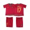 Günstige Fußball Trikotsatz Portugal Cristiano Ronaldo 17 Retro Kinder Heimtrikot 2006 Kurzarm